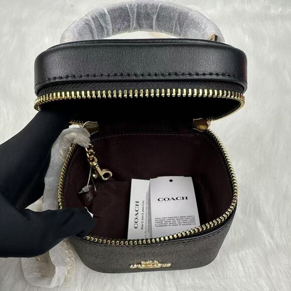 Coach Ava Crossbody Bag In Signature Canvas In Gold/Walnut/Black CY732 NWT - Picture 7 of 10